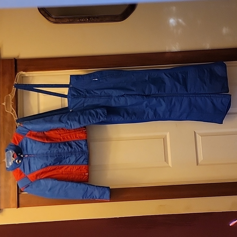 Vintage 70's Sportscaster Blue, Red Ski Jacket & Overall Bootcut  (READ FLAW)M 6